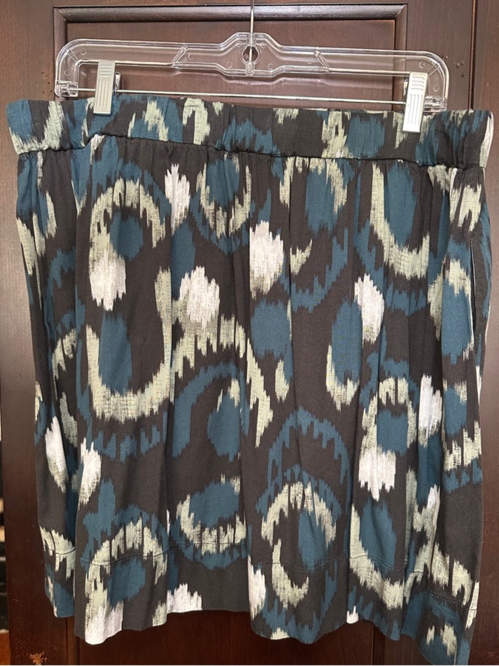 GAP Teal Black Cream Patterned Skirt - Picture 2 of 3